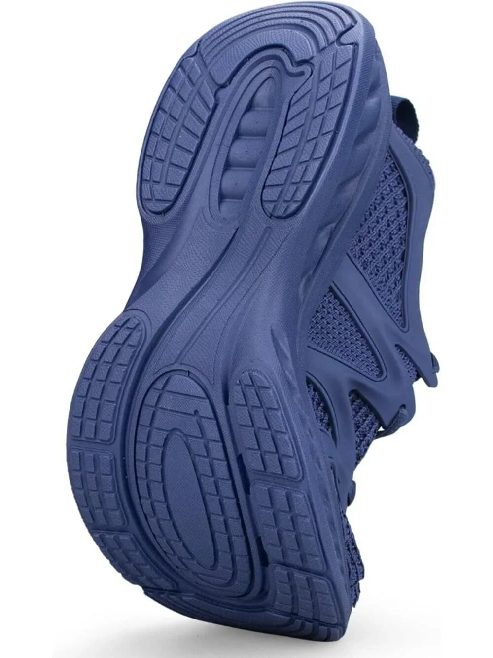 Men's Blue Lightweight Breathable Mesh Shock Athletic Slip On Walking Sneaker
